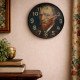 Van Gogh Otoportre Desenli Cam Duvar Saati 28 cm – Sessiz Mekanizma, Modern Dekor