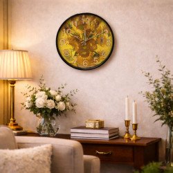 Van Gogh Ayçiçeği Temalı Dekoratif Cam Duvar Saati 28 cm – Sessiz Mekanizma, Modern Dekor Van Gogh Ayçiçeği Temalı Dekoratif Cam Duvar Saati 28 cm – Sessiz Mekanizma, Modern Dekor