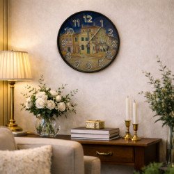 Van Gogh Sarı Ev Temalı Cam Duvar Saati 28 cm – Sessiz Mekanizma, Modern Dekor Van Gogh Sarı Ev Temalı Cam Duvar Saati 28 cm – Sessiz Mekanizma, Modern Dekor