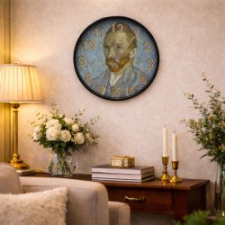 Van Gogh Otoportre Desenli Cam Duvar Saati 28 cm – Sessiz Mekanizma, Modern Dekor Van Gogh Otoportre Desenli Cam Duvar Saati 28 cm – Sessiz Mekanizma, Modern Dekor