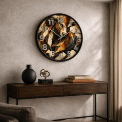 Modern Geometrik Boğa Tasarımlı Duvar Saati 28 cm – Sessiz Mekanizma – Dekoratif Salon Ofis Saat Modern Geometrik Boğa Tasarımlı Duvar Saati 28 cm – Sessiz Mekanizma – Dekoratif Salon Ofis Saat