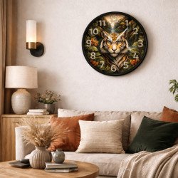 Kaplan Figürlü Duvar Saati 28 cm – Dekoratif Salon ve Ofis Saati Kaplan Figürlü Duvar Saati 28 cm – Dekoratif Salon ve Ofis Saati