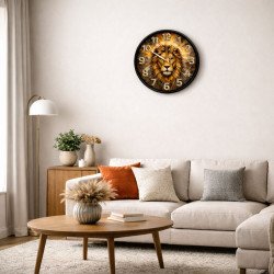 Modern Aslan Tasarımlı Dekoratif Duvar Saati 28 cm Sessiz Mekanizma Modern Aslan Tasarımlı Dekoratif Duvar Saati 28 cm Sessiz Mekanizma