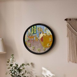 Van Gogh Arles'teki Yatak Odası Desenli Duvar Saati 28 cm – Sessiz Mekanizma, Modern Dekor Van Gogh Arles'teki Yatak Odası Desenli Duvar Saati 28 cm – Sessiz Mekanizma, Modern Dekor