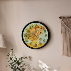 Van Gogh Ayçiçeği Temalı Dekoratif Duvar Saati 28 cm – Sessiz Mekanizma, Modern Dekor Van Gogh Ayçiçeği Temalı Dekoratif Duvar Saati 28 cm – Sessiz Mekanizma, Modern Dekor