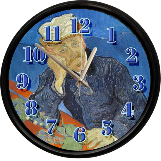 Van Gogh Dr. Gachet Portre Temalı Cam Duvar Saati 28 cm – Sessiz Mekanizma, Modern Dekor Van Gogh Dr. Gachet Portre Temalı Cam Duvar Saati 28 cm – Sessiz Mekanizma, Modern Dekor