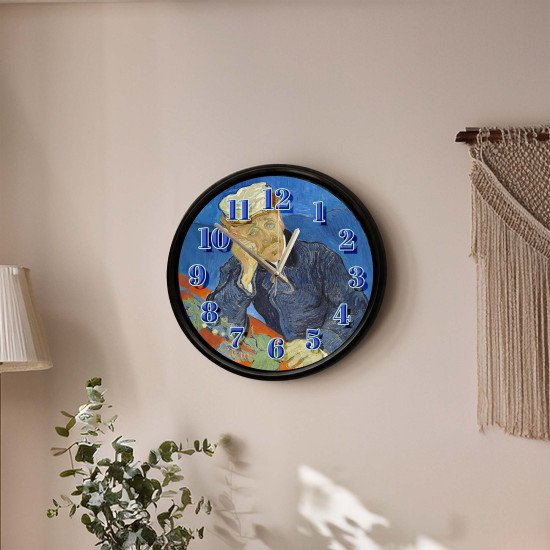 Van Gogh Dr. Gachet Portre Temalı Cam Duvar Saati 28 cm – Sessiz Mekanizma, Modern Dekor Van Gogh Dr. Gachet Portre Temalı Cam Duvar Saati 28 cm – Sessiz Mekanizma, Modern Dekor