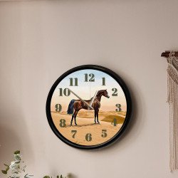 Çöl Atı Temalı Cam Duvar Saati 28 Cm – Sessiz Mekanizma Dekoratif Tasarım Çöl Atı Temalı Cam Duvar Saati 28 Cm – Sessiz Mekanizma Dekoratif Tasarım