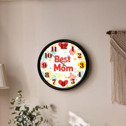 Best Mom Temalı Duvar Saati 28 Cm – Sessiz Mekanizma Dekoratif Tasarım Best Mom Temalı Duvar Saati 28 Cm – Sessiz Mekanizma Dekoratif Tasarım