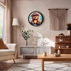 Şapkalı Sevimli Ayıcık Temalı Duvar Saati 28 Cm – Sessiz Mekanizma Çocuk Odası Dekoru Şapkalı Sevimli Ayıcık Temalı Duvar Saati 28 Cm – Sessiz Mekanizma Çocuk Odası Dekoru