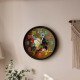 Çiçek Aranjmanı Tasarımlı Modern Dekoratif Duvar Saati Vintage çiçek aranjmanı desenli dekoratif sessiz duvar saati