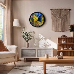 Sanatsal Gece Sokakları Tasarımlı Dekoratif Duvar Saati 28 Cm Sessiz Mekanizma Sanatsal Gece Sokakları Tasarımlı Dekoratif Duvar Saati 28 Cm Sessiz Mekanizma