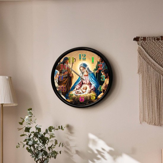 Klasik Sanat Temalı Modern Dekoratif Duvar Saati Klasik figür ve ışık temalı dekoratif sessiz duvar saati