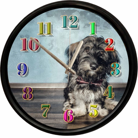 Yavru Köpek Temalı Modern Duvar Saati Sevimli yavru köpek desenli sessiz dekoratif duvar saati