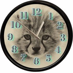 Yavru Kedi Tasarımlı Dekoratif Duvar Saati 28 Cm Sessiz Mekanizma