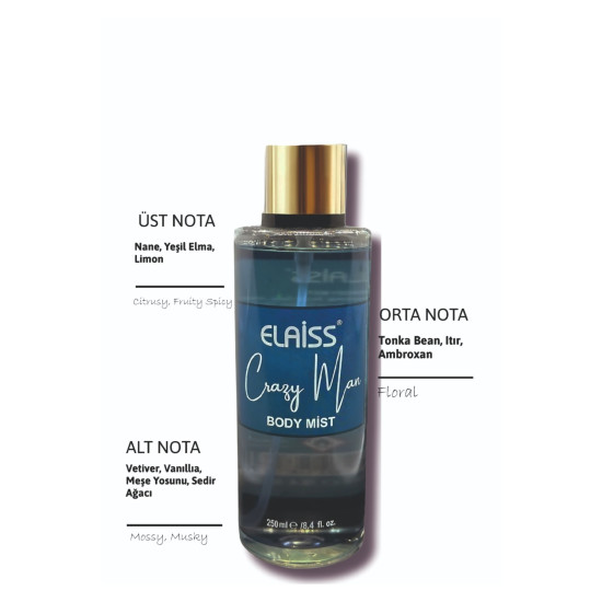 Body Mist Erkek Vücut Spreyi Crazy Man