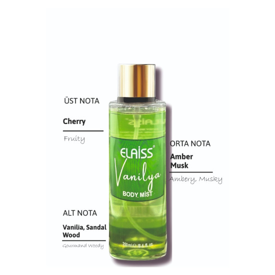 Body Mist Vanilya Vücut Spreyi Body Mist Vanilya Vücut Spreyi