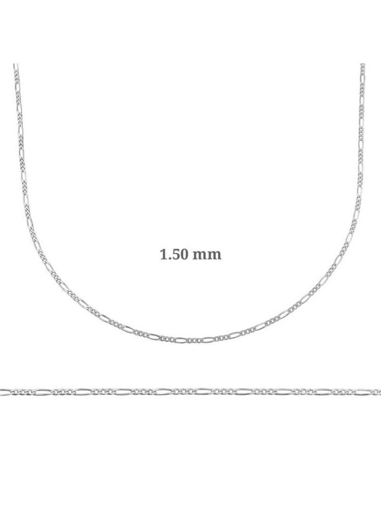 1.50 mm Gümüş Figaro Zincir - 0.40 mikron CSR2182773