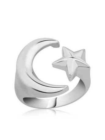 Gümüş Ay Yıldız Yüzük CSR2182404