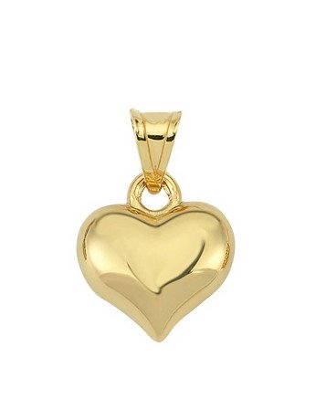 Gümüş 3 Boyutlu Gold Kalp Kadın Kolye Ucu CSR2185020