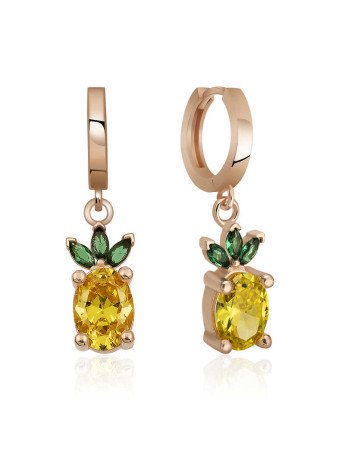 Gümüş Ananas Figür Meyve Küpe CSR2183336