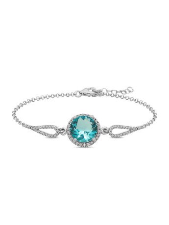 Gümüş Aquamarine Kadın Bileklik CSR2183303