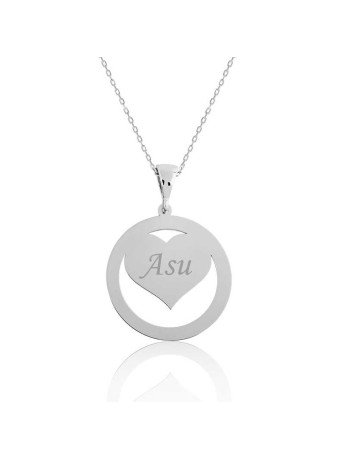Gümüş Aşk Çemberi İsimli Kadın Kolye CSR2180552