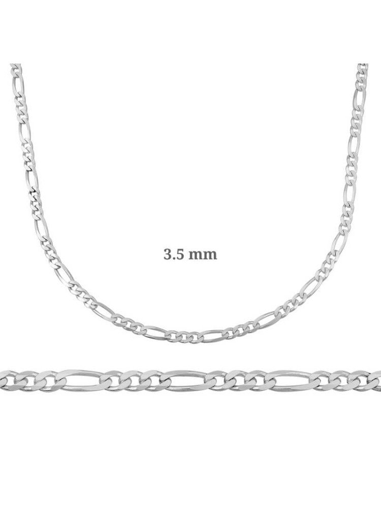 3.5 mm Gümüş Figaro Zincir - 100 mikron CSR2182895