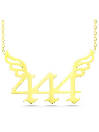 Gümüş Gold 444 Melek Sayısı Kadın Kolye CSR2180272