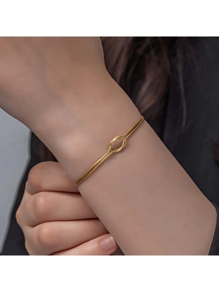 Gümüş Gold Aşk Düğüm Kadın Bileklik CSR2185199