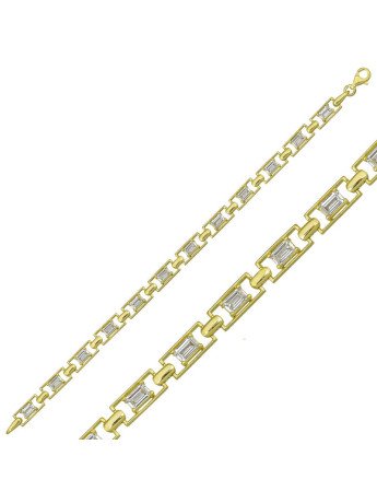 Gümüş Gold Baget Su Yolu Kadın Bileklik CSR2184033