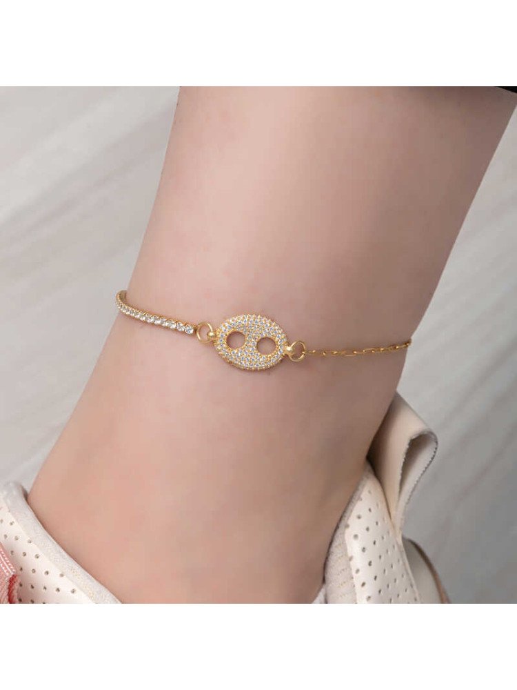 Gümüş Gold Gemici Figürlü Halhal CSR2185224