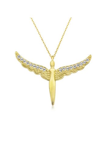 ​Gümüş Gold Kanatlı Melek Kadın Kolye CSR2180184