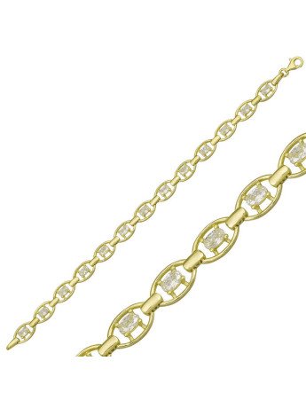 Gümüş Gold Oval Su Yolu Kadın Bileklik CSR2184029