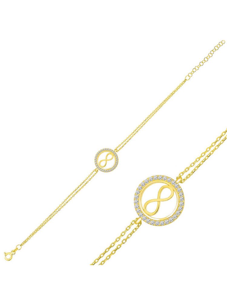 Gümüş Gold Sonsuzluk Kadın Bileklik CSR2183802