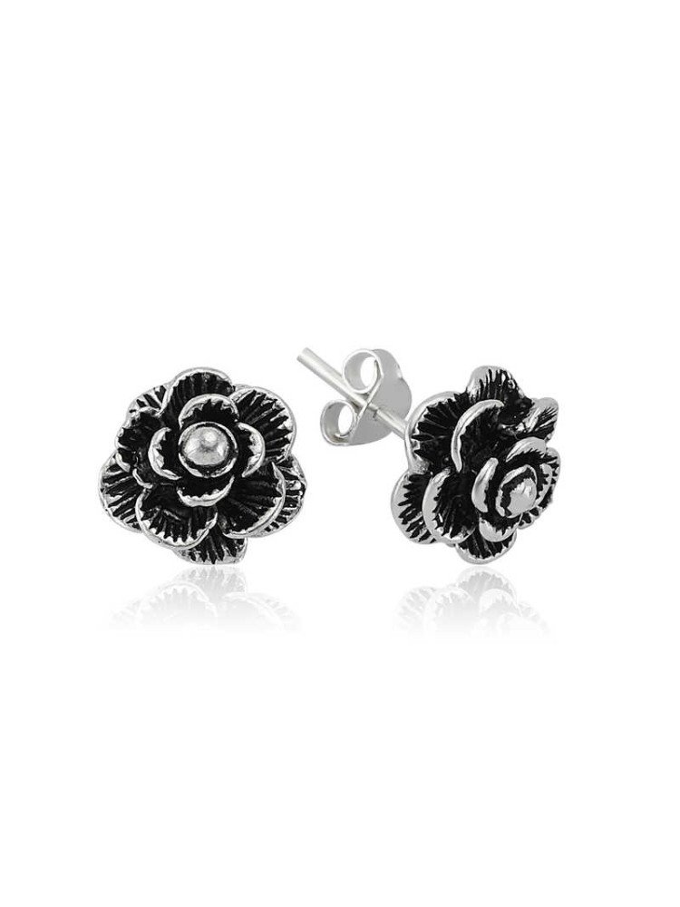 Gümüş Çivili Gül Küpe CSR2181849
