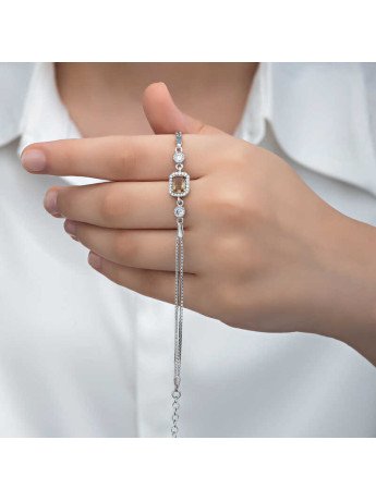 ​Gümüş Kare Zultanit Taşlı Kadın Bileklik CSR2185352