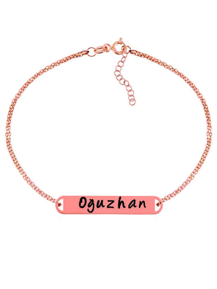 Gümüş Rose Kişiye Özel İsimli Kadın Bileklik CSR2182442
