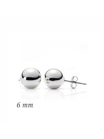 Gümüş Top Küpe - 6 mm CSR2181858