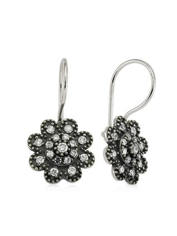 Gümüş Sallantılı Çiçek Küpe CSR2181867