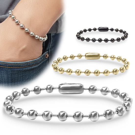 Top Zincir Çelik Erkek Bileklik