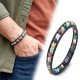 6mm Çakra Akik Taşlı Deri Kordon Çelik Erkek Bileklik 6mm Çakra Akik Taşlı Deri Kordon Çelik Erkek Bileklik