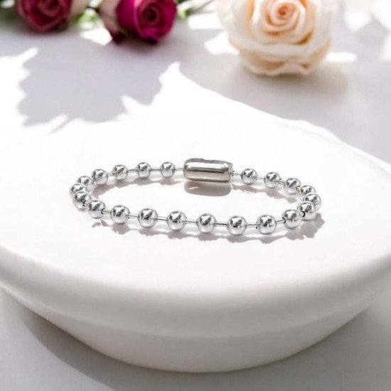 Erkek 6mm çelik top zincir bileklik 6mm çelik top zincir erkek bileklik