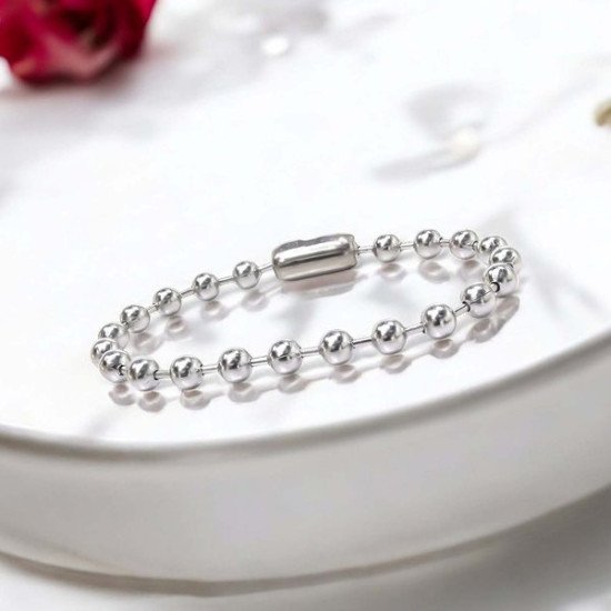 Erkek 6mm çelik top zincir bileklik 6mm çelik top zincir erkek bileklik
