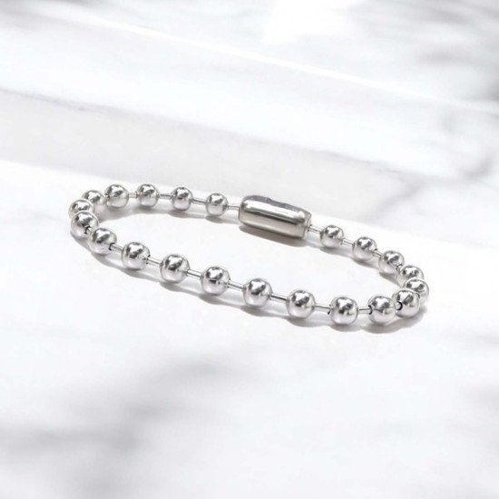 Erkek 6mm çelik top zincir bileklik 6mm çelik top zincir erkek bileklik
