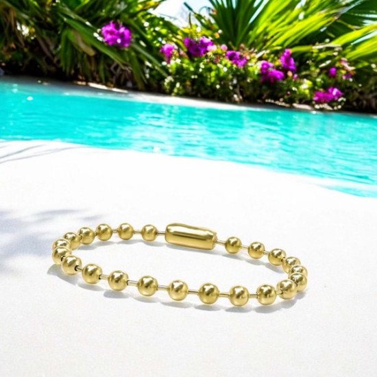 Erkek 6mm çelik top zincir bileklik 6mm çelik top zincir erkek bileklik