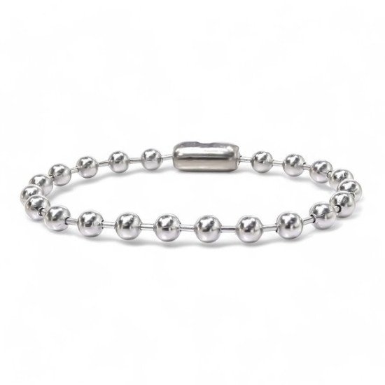 Erkek 6mm çelik top zincir bileklik 6mm çelik top zincir erkek bileklik