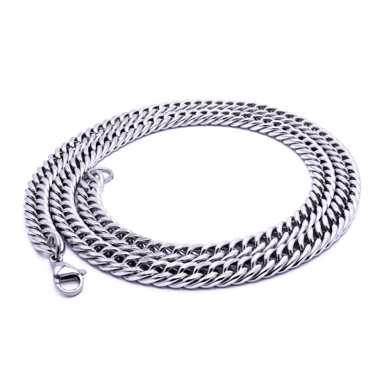 Zarif maskülen balık sırtı çelik erkek kolye 1.6mm x 4mm balık sırtı paslanmaz çelik erkek kolye