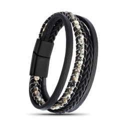 Dalmaçya Doğaltaş Ve Deri Bileklik