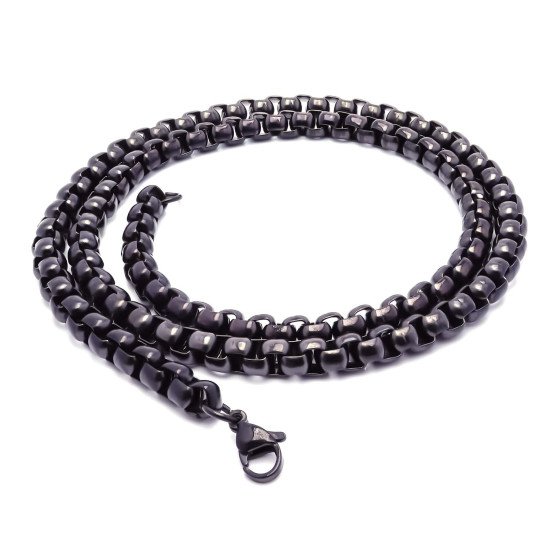 6 mm arnavut zincir paslanmaz çelik erkek kolye